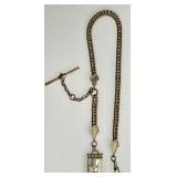 Antique gold filled pocket watch chain