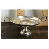 2-handled weighted sterling bonbon dish