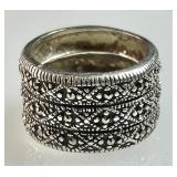 Sterling silver marcasite ring