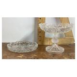 Glass compote and dish