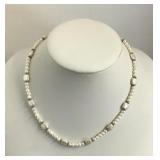 Pearl necklace with sterling clasp