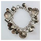 Silver charm bracelet