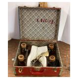 Vintage roller skates in case