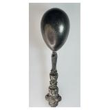 Antique darning egg with sterling handle