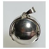 Sterling silver sphere locket for 6 photos