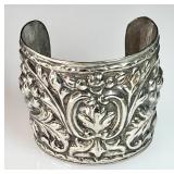 Large silver cuff bracelet