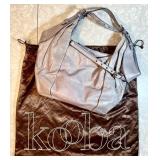 Kooba gray leather handbag with dust bag