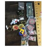 Pins and keychains collection