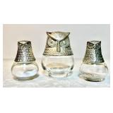 Vintage owl jam jar and matching salt & pepper