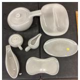 7 Russell Wright by Steubenville serving pieces