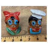 Black Americana salt and pepper shakers