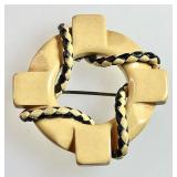Vintage 1940s Bakelite life preserver brooch