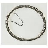 Sterling silver twisted rope bangle bracelet