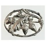 Sterling silver oak leaf & acorn brooch