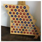 Missouri beer cap display