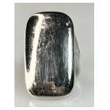 Heavy sterling silver modernist ring