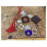 Masonic & political items, collector coins, etc.
