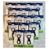 16 NEW Blue Hawk round eye swivel quick clips