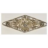 950 silver filigree brooch