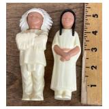 1940-50s celluloid Indian chief and maiden