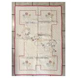 33x48 hand embroidered baby quilt
