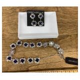 Costume jewelry necklace and earrings set