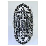 Sterling silver marcasite ring