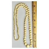 Natural material bead necklace