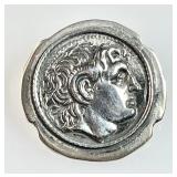 Sterling Alexander the Great brooch
