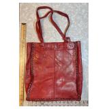 Harbour 2nd dark red studded leather purse