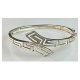 Sterling silver Greek key bracelet