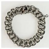 Heavy silver link bracelet