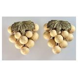 Pair of vintage grapes dress clips