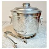 Hammered aluminum ice bucket --made in Italy