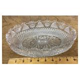 Cut crystal serving dish