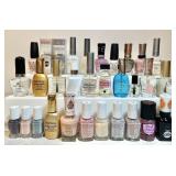 Large group of nail polish and nail care products
