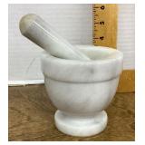 Marble mortar and pestle