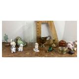 Ceramic, glass, and metal figures, etc.
