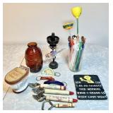 Assorted barware --swizzles, openers, etc.