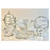 5 pieces collectible clear glass
