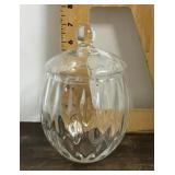 Princess House lidded glass candy jar
