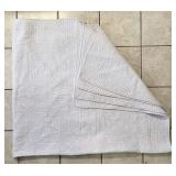 90x92 white cotton matelassï¿½ coverlet