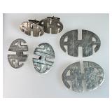 Heavy sterling silver AHA monogram jewelry