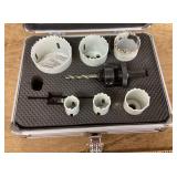 NEW hole saw blades with aluminum carry case