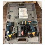 Ryobi cordless hammer drill plus light