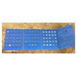 Roosevelt dimes collector book with coins