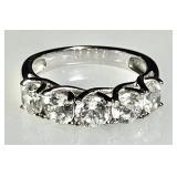 Sterling silver ring with CZs