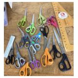 Large lot of scissors