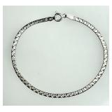 Milor sterling silver X-etched bracelet