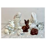 8 assorted Easter bunny figures